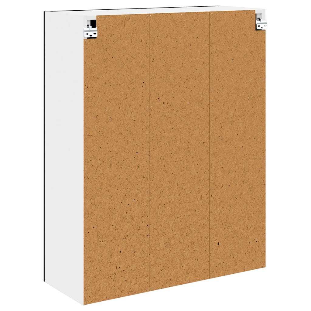 Hängeschrank Schwarz Eichen-Optik 80 x 31 x 100 cm