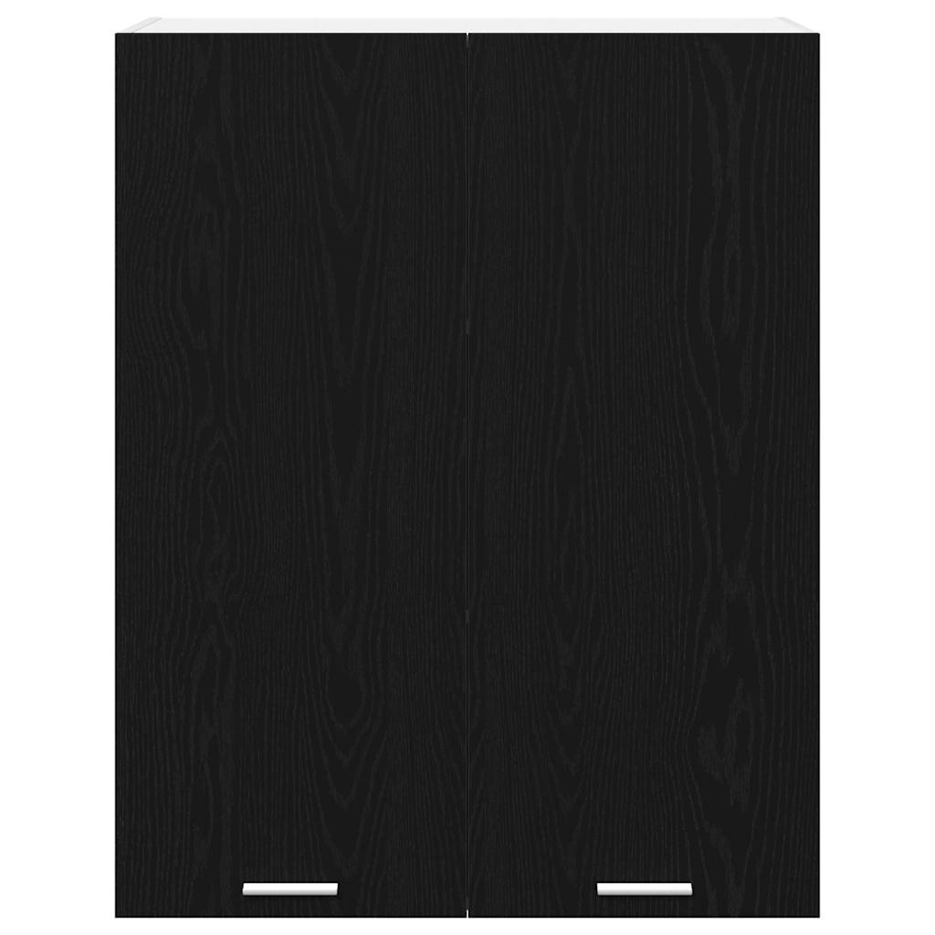 Hängeschrank Schwarz Eichen-Optik 80 x 31 x 100 cm