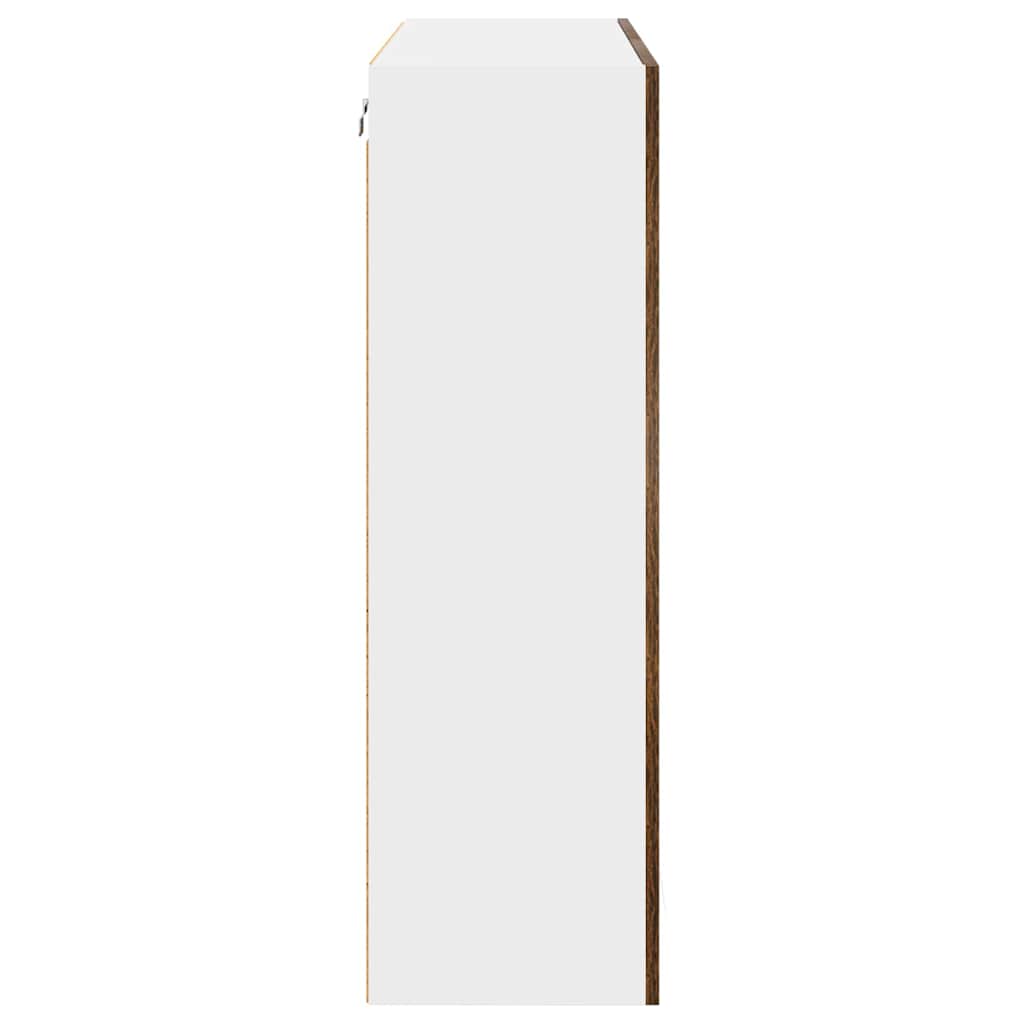 Hängeschrank mit Regal Riga Geräucherte Eiche 80 x 31 x 100 cm