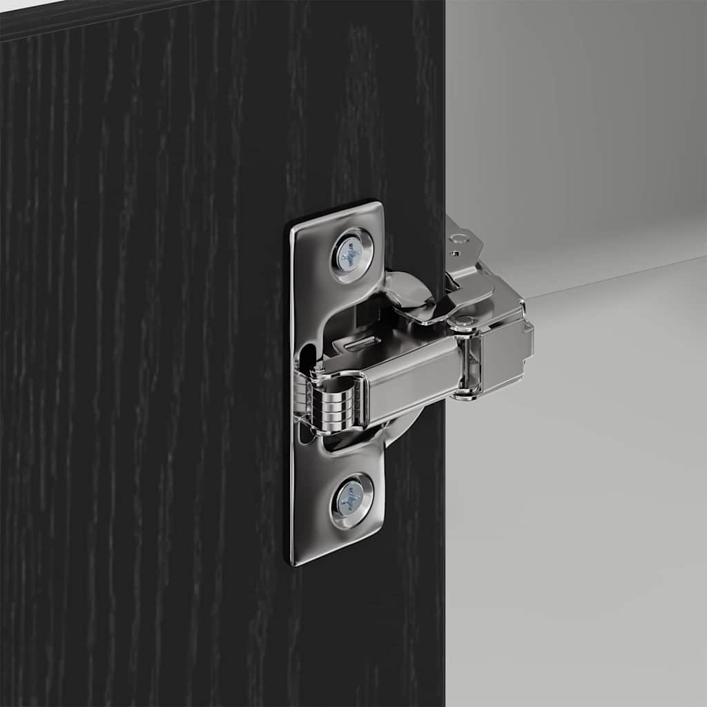 Hängeschrank Schwarze Eiche und Weiß 57 x 57 x 100 cm