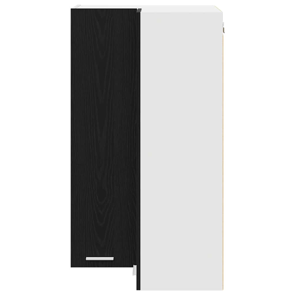 Hängeschrank Schwarze Eiche und Weiß 57 x 57 x 100 cm