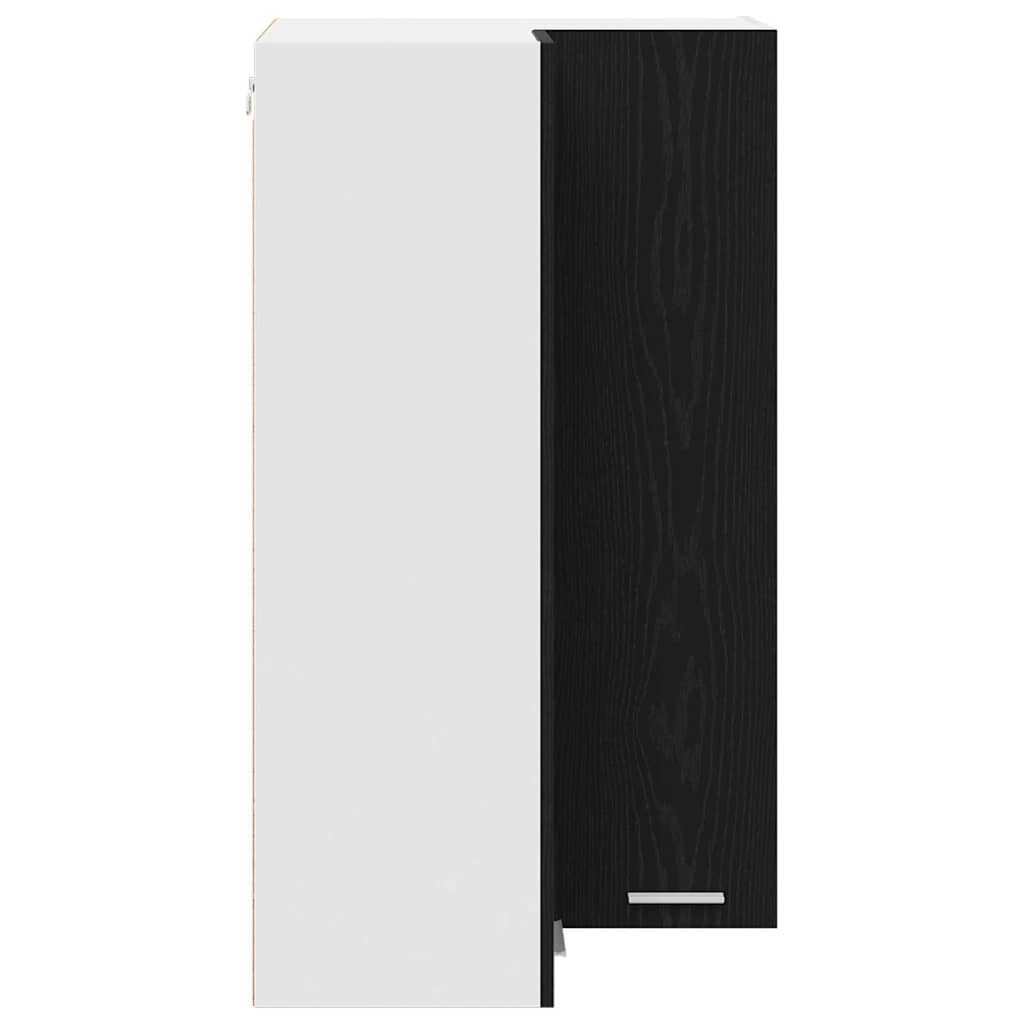 Hängeschrank Schwarze Eiche und Weiß 57 x 57 x 100 cm