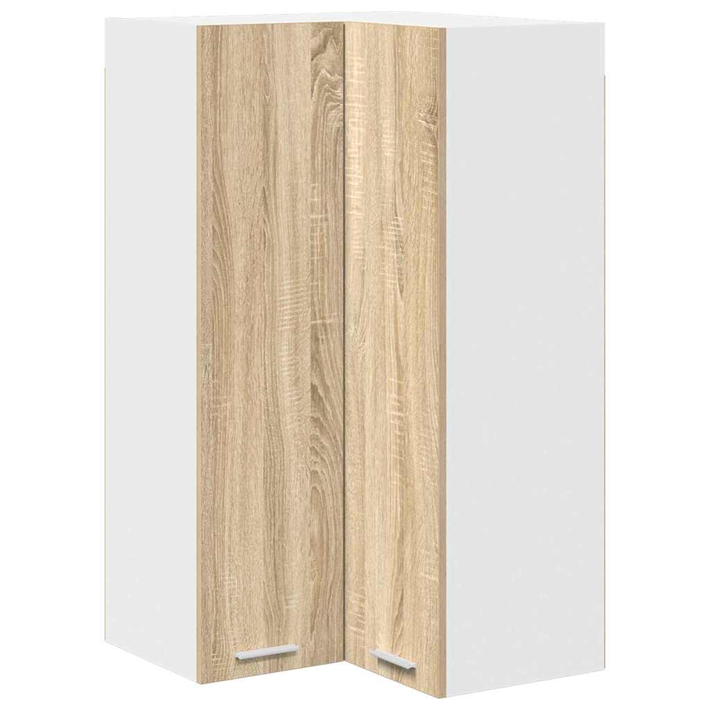Hängeschrank Sonoma-Eiche und Weiß 57 x 57 x 100 cm