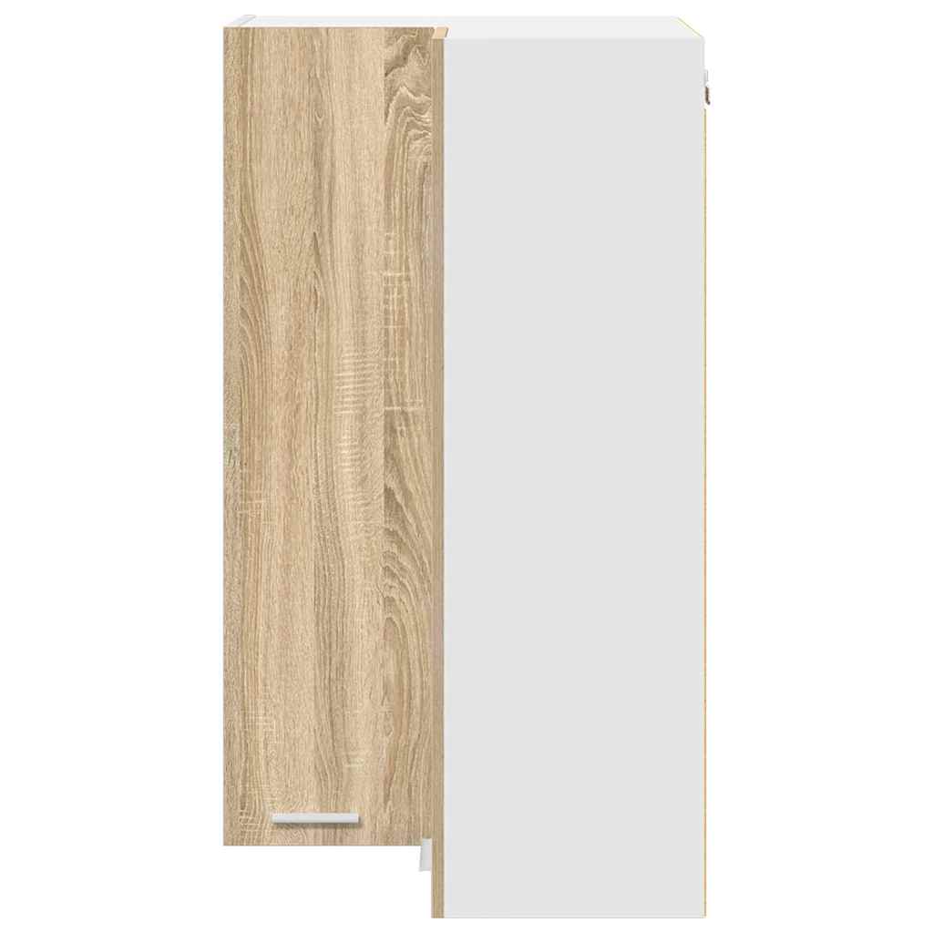 Hängeschrank Sonoma-Eiche und Weiß 57 x 57 x 100 cm