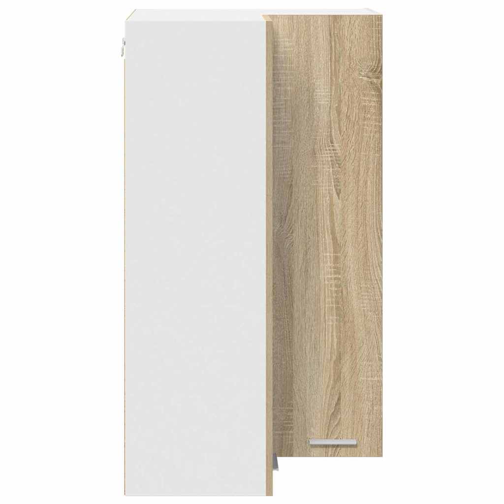 Hängeschrank Sonoma-Eiche und Weiß 57 x 57 x 100 cm