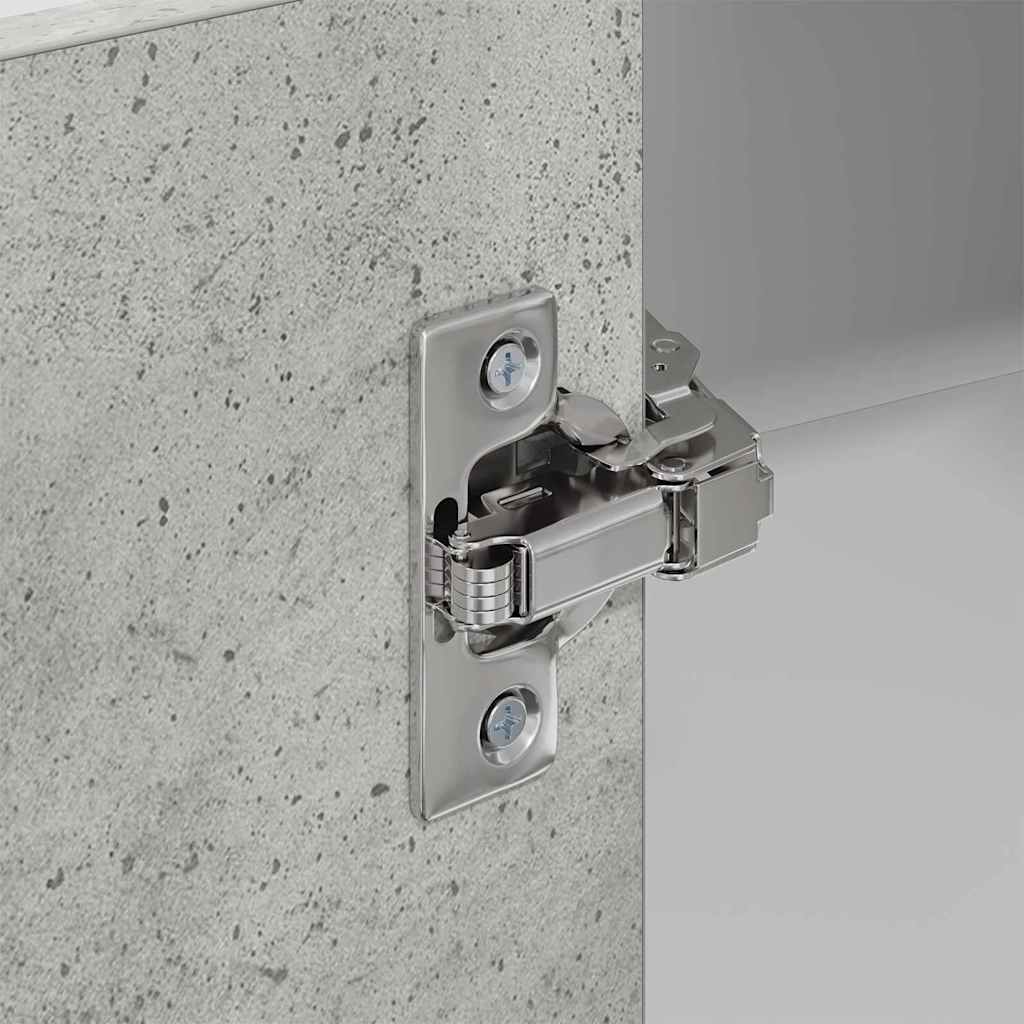 Hängeschrank mit Regal Riga Betongrau und Weiß 57 x 57 x 100 cm