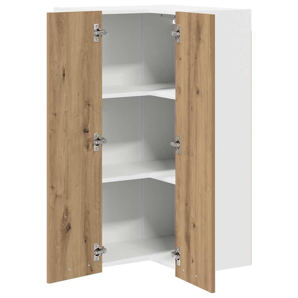 Hängeschrank Artisan-Eiche und Weiß 57 x 57 x 100 cm