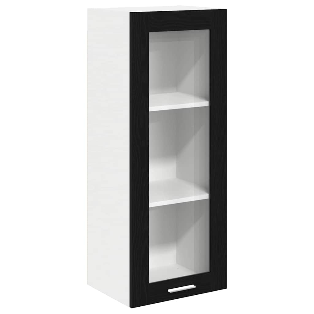 Hängeschrank Schwarz Eichen-Optik 40 x 31 x 100 cm