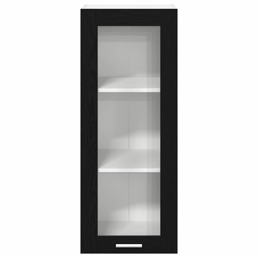 Hängeschrank Schwarz Eichen-Optik 40 x 31 x 100 cm