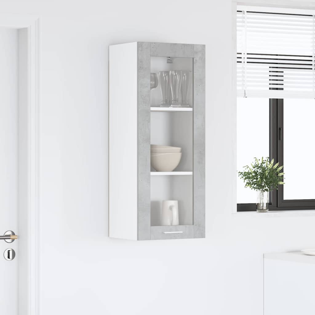 Hängeschrank Betongrau 40 x 31 x 100 cm Holzwerkstoff