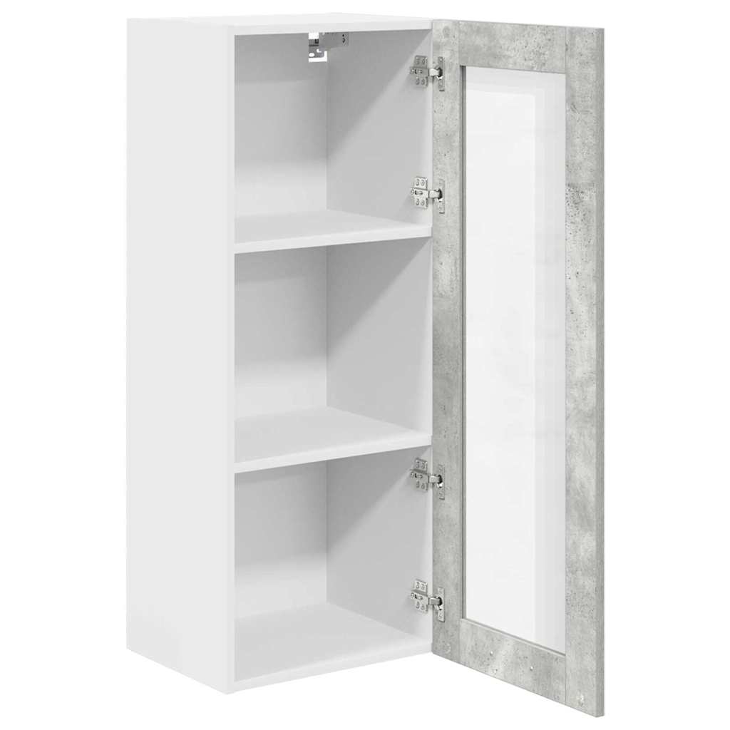 Hängeschrank Betongrau 40 x 31 x 100 cm Holzwerkstoff