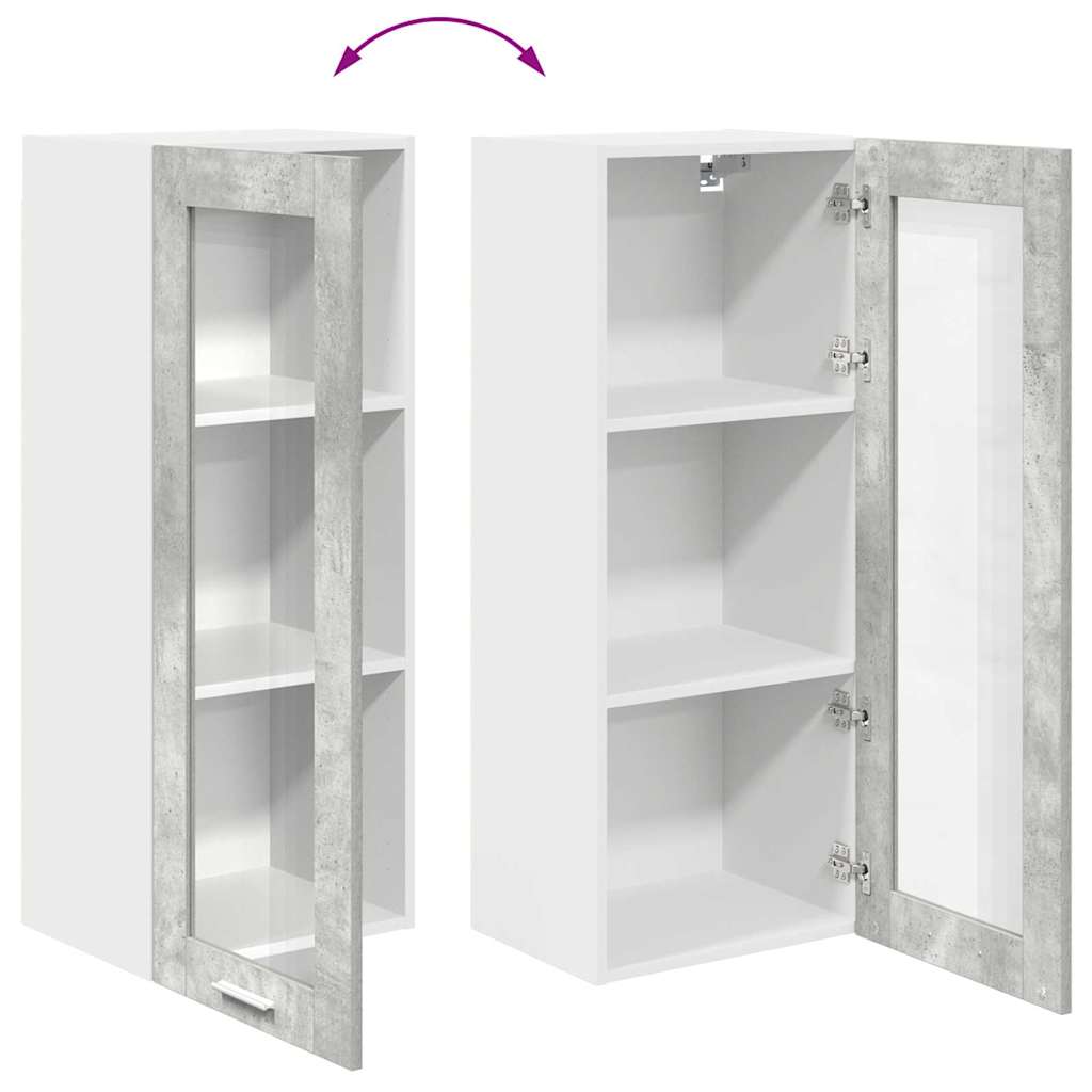 Hängeschrank Betongrau 40 x 31 x 100 cm Holzwerkstoff