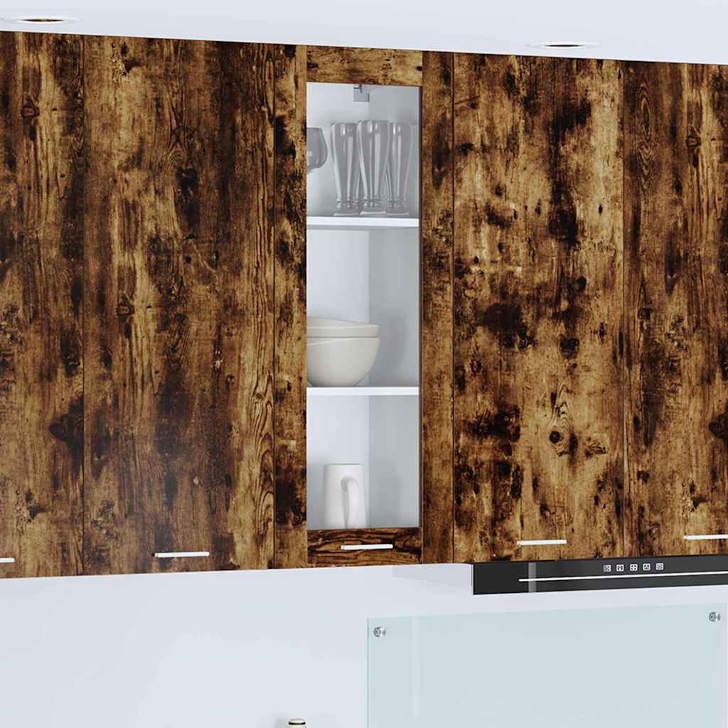 Hängeschrank mit Regal Riga Geräucherte Eiche 40 x 31 x 100 cm