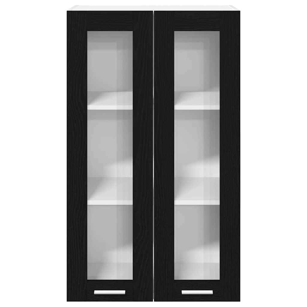 Hängeschrank Schwarz Eichen-Optik 60 x 31 x 100 cm