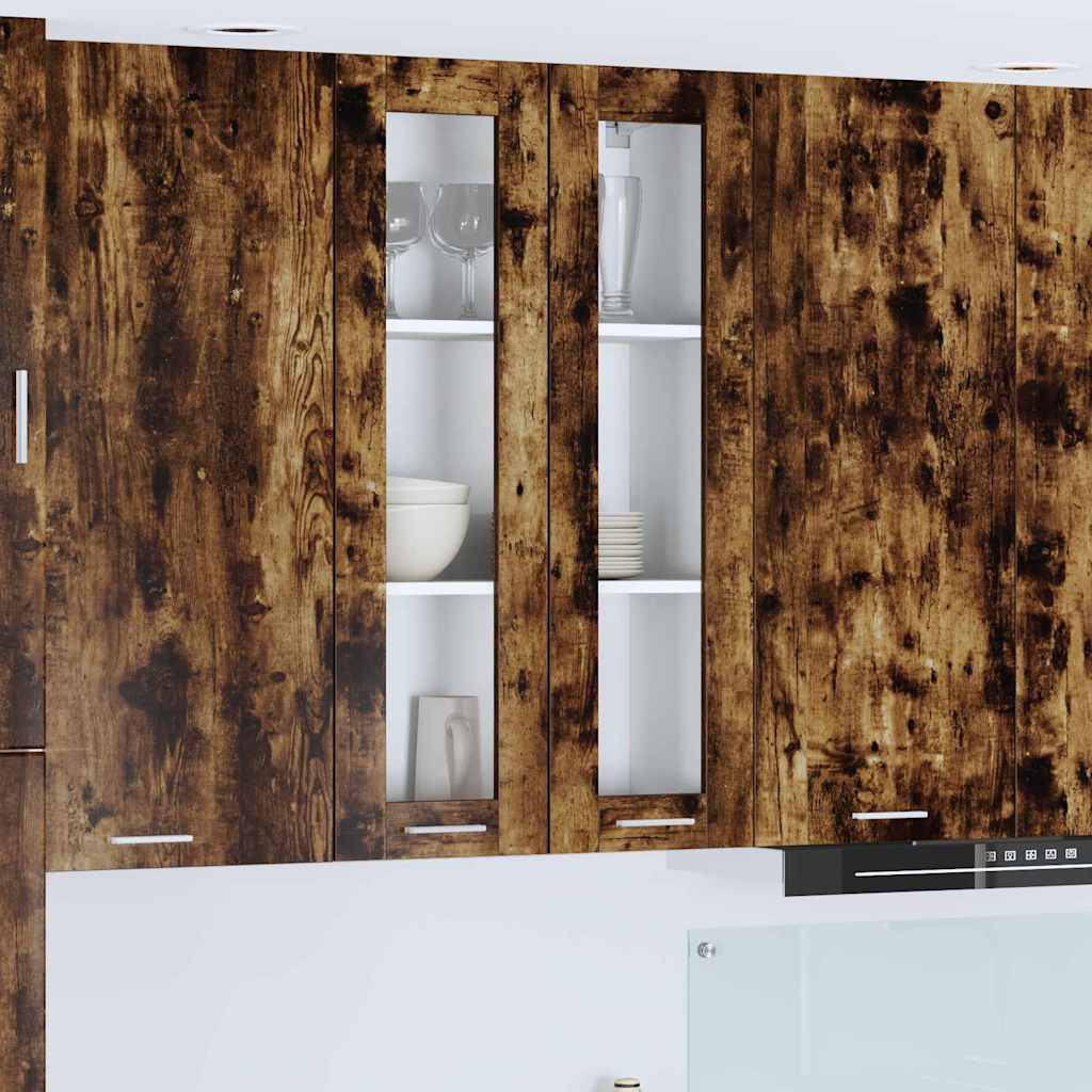 Hängeschrank mit Regal Riga Geräucherte Eiche 60 x 31 x 100 cm