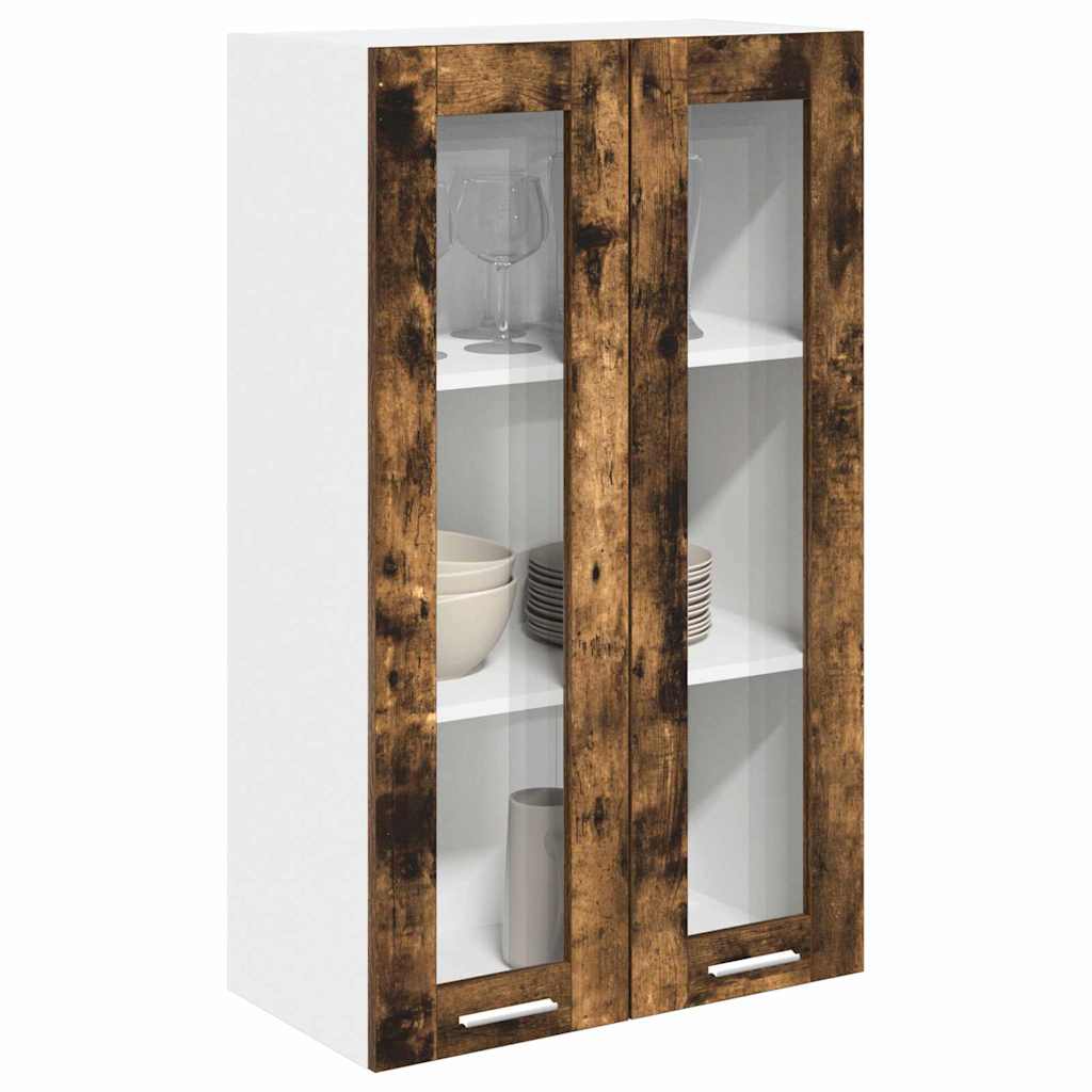 Hängeschrank mit Regal Riga Geräucherte Eiche 60 x 31 x 100 cm
