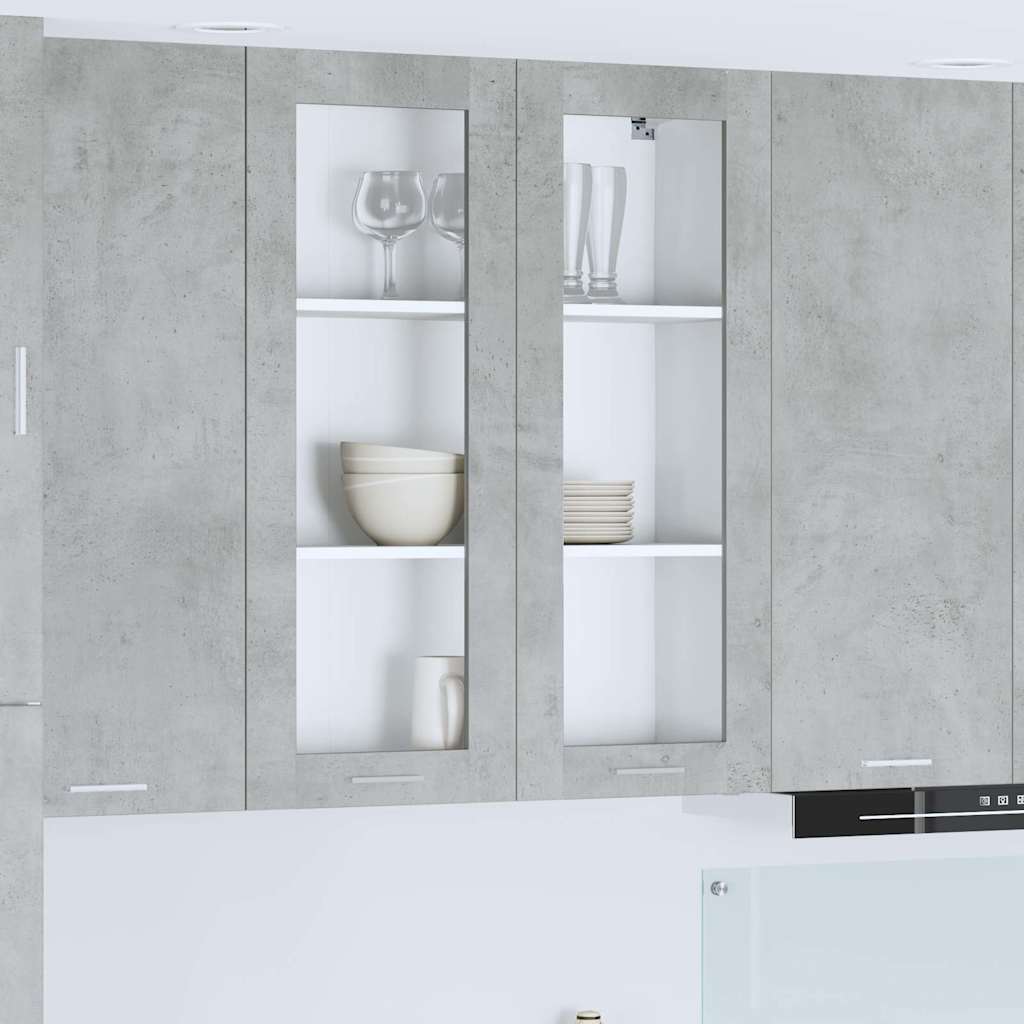 Hängeschrank Betongrau 80 x 31 x 100 cm Holzwerkstoff