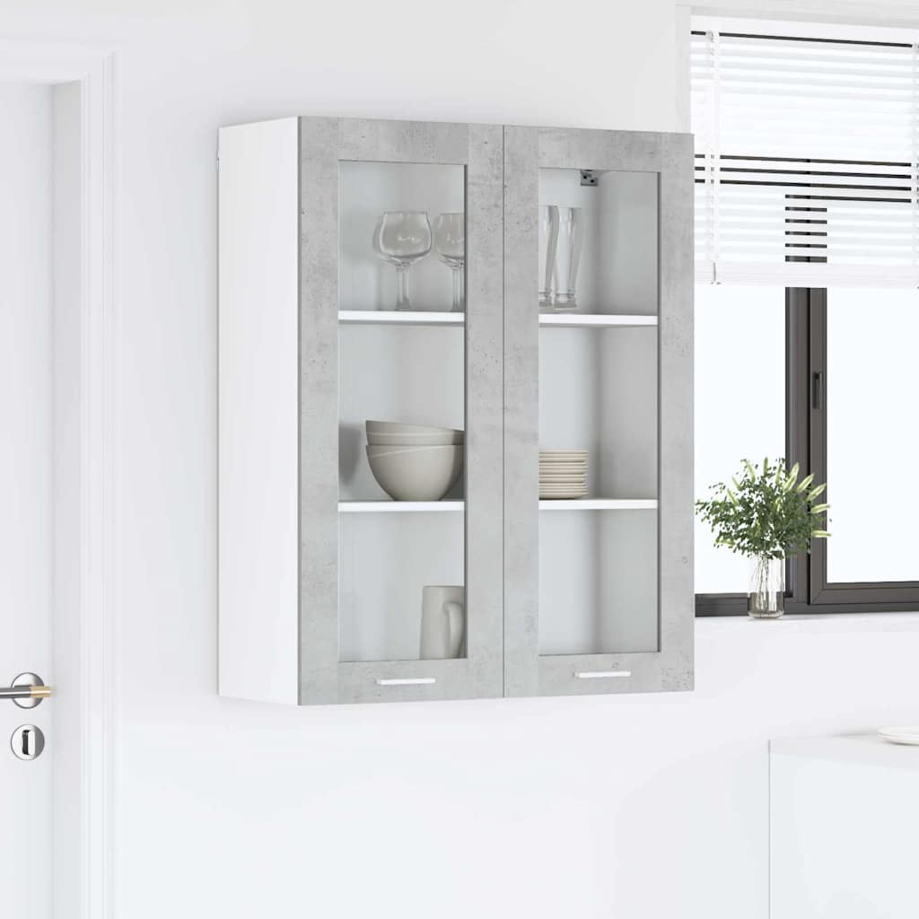 Hängeschrank Betongrau 80 x 31 x 100 cm Holzwerkstoff