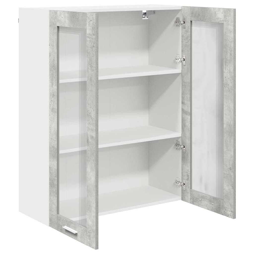 Hängeschrank Betongrau 80 x 31 x 100 cm Holzwerkstoff