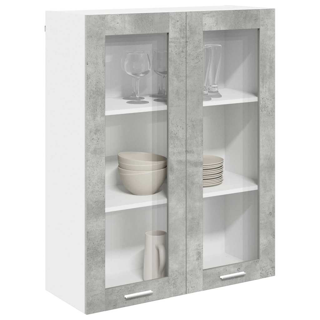 Hängeschrank Betongrau 80 x 31 x 100 cm Holzwerkstoff