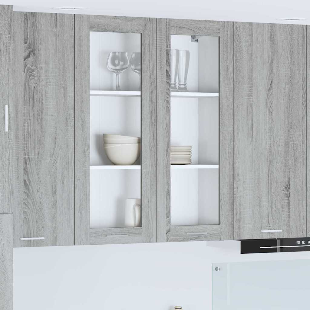 Hängeschrank Sonoma-Grau 80 x 31 x 100 cm Holzwerkstoff