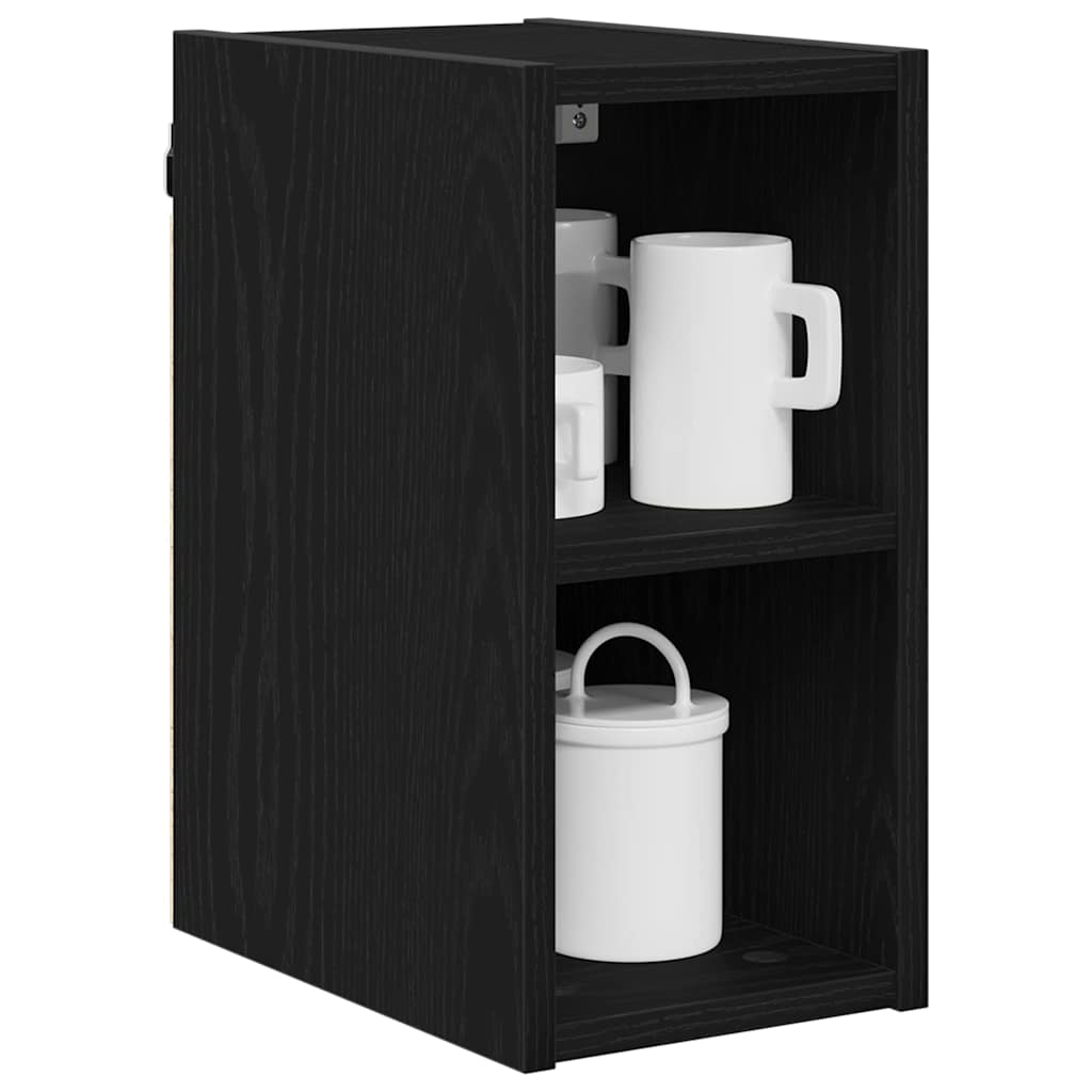 Hängeschrank Schwarz Eichen-Optik 20 x 29,5 x 40 cm