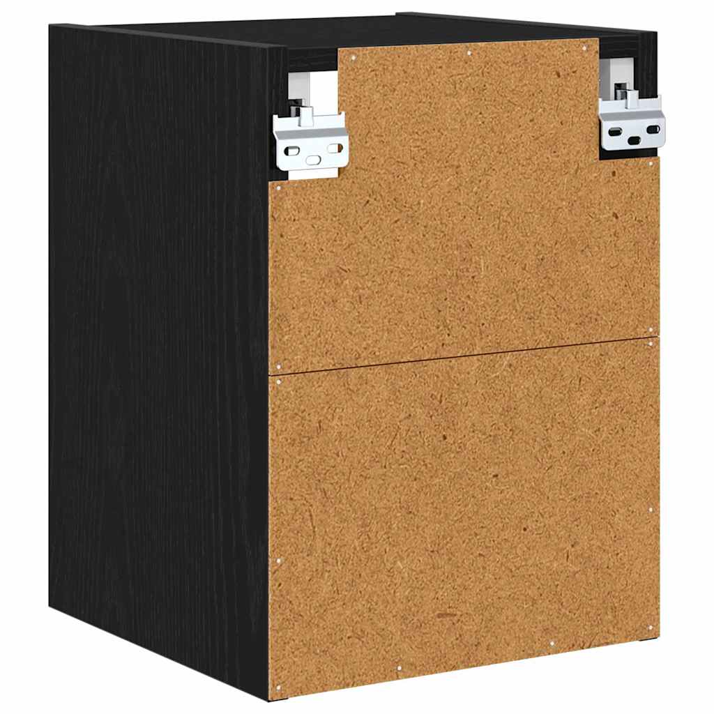 Hängeschrank Schwarz Eichen-Optik 30 x 29,5 x 40 cm