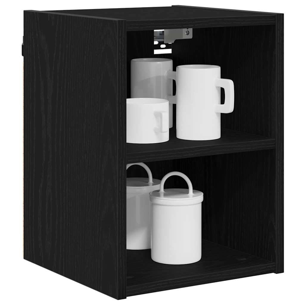 Hängeschrank Schwarz Eichen-Optik 30 x 29,5 x 40 cm