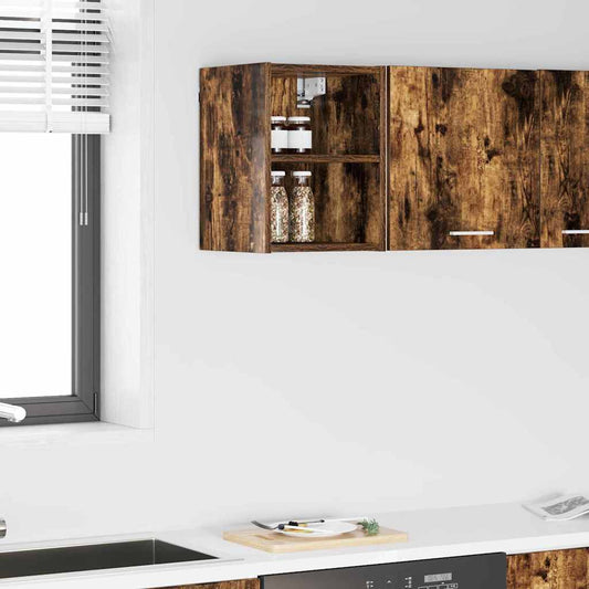 Hängeschrank mit Regal Riga Geräucherte Eiche 30 x 29,5 x 40 cm