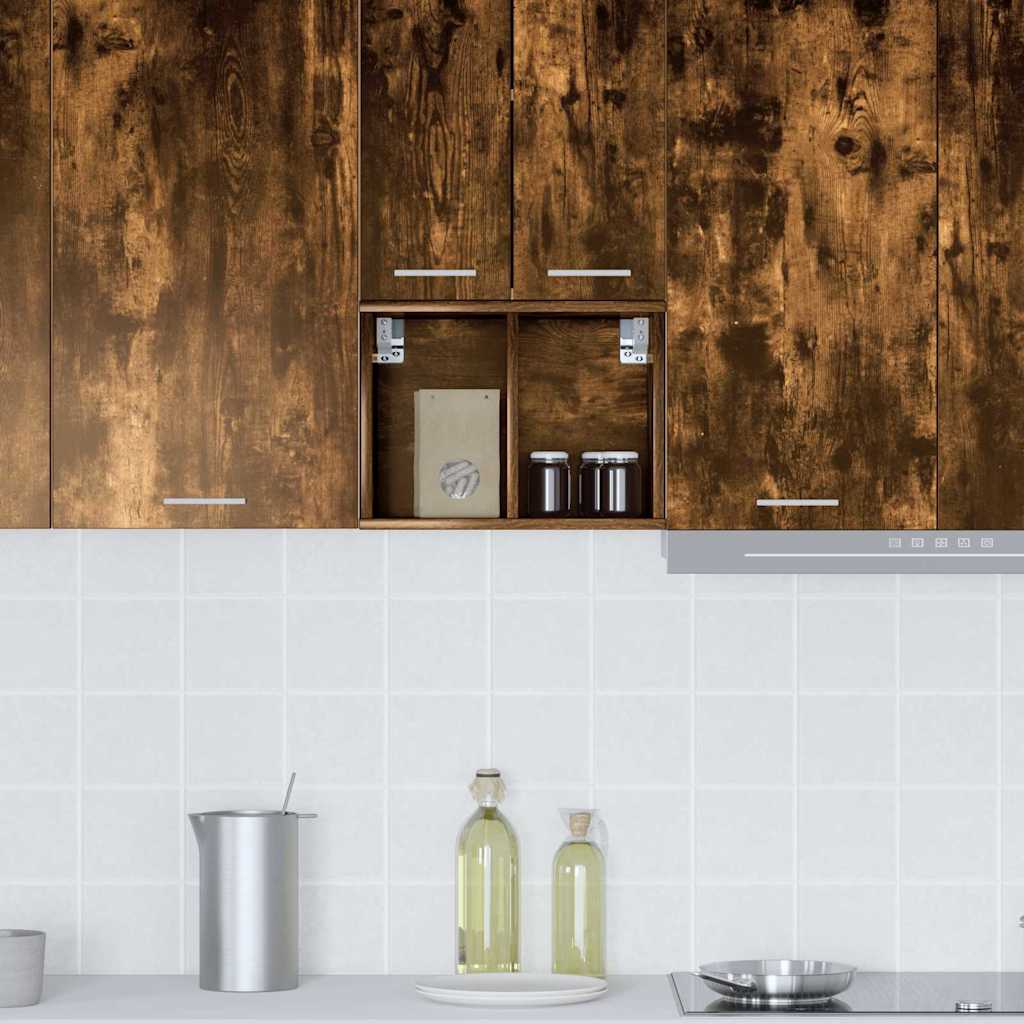 Hängeschrank mit Regal Riga Geräucherte Eiche 30 x 29,5 x 40 cm