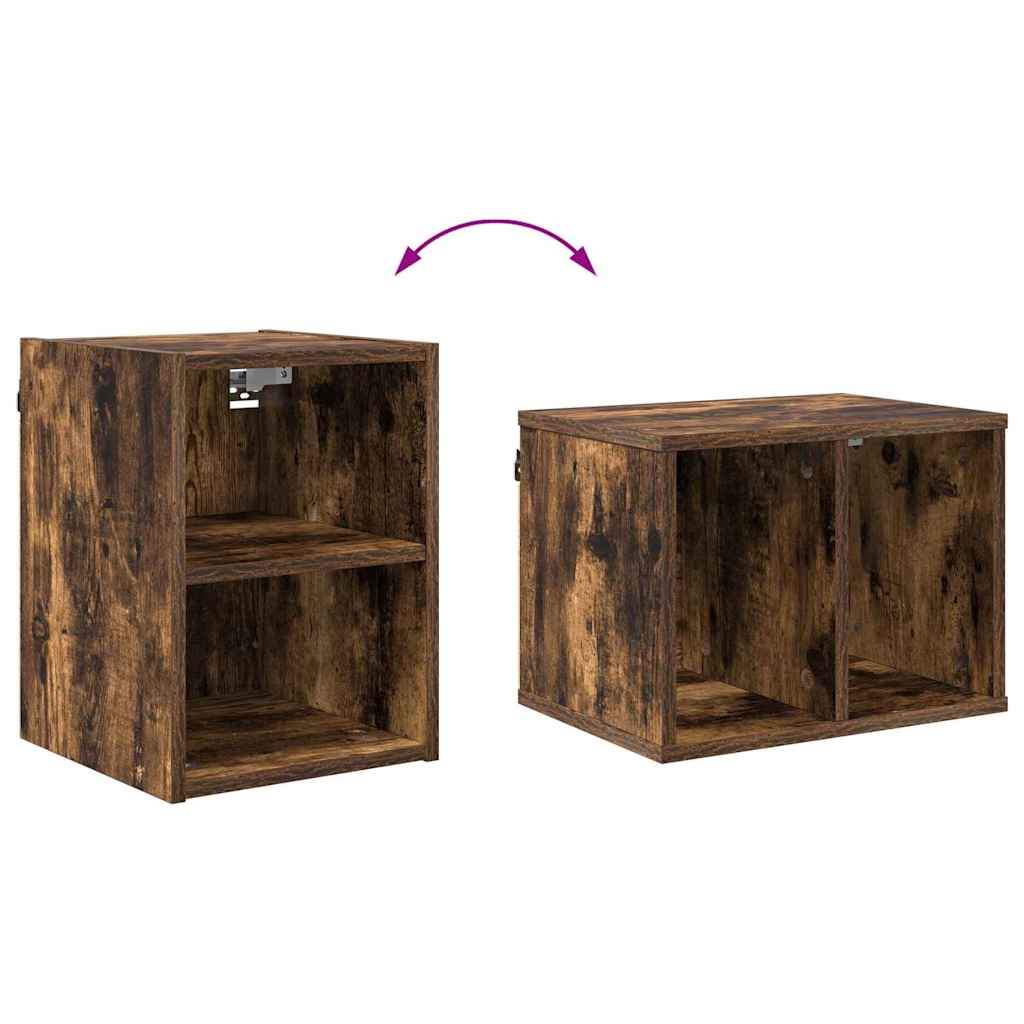 Hängeschrank mit Regal Riga Geräucherte Eiche 30 x 29,5 x 40 cm