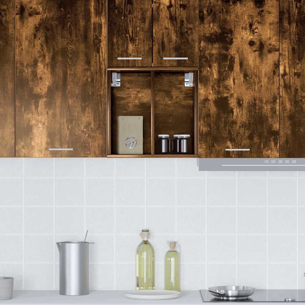 Hängeschrank mit Regal Riga Geräucherte Eiche 40 x 29,5 x 40 cm