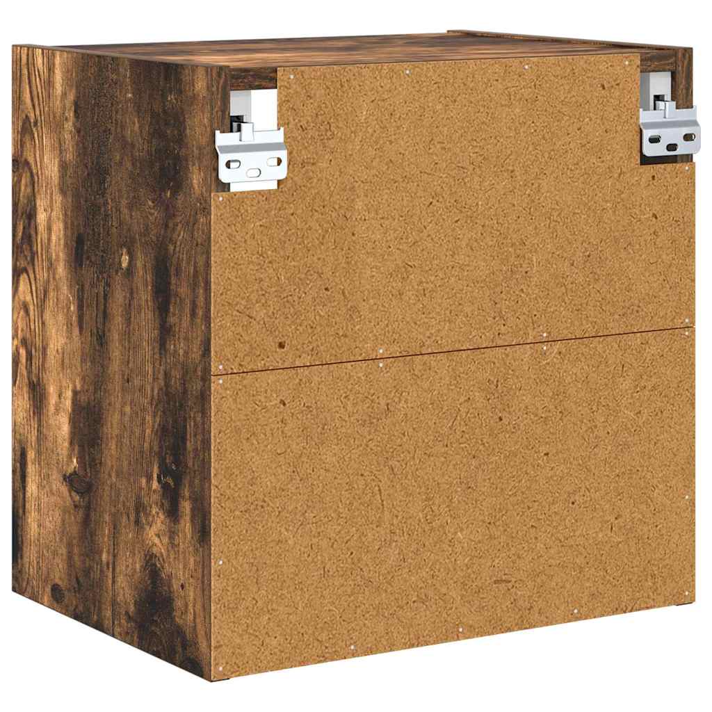 Hängeschrank mit Regal Riga Geräucherte Eiche 40 x 29,5 x 40 cm