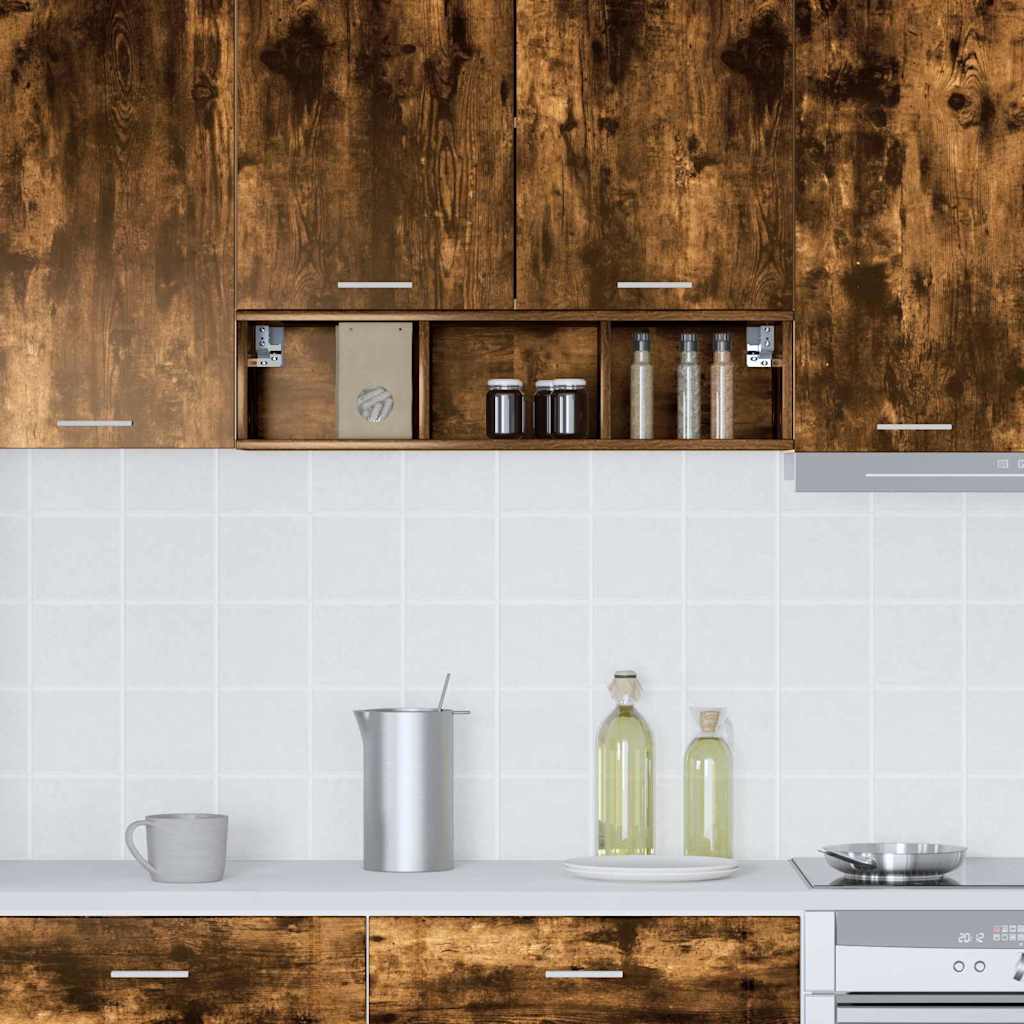 Hängeschrank mit Regal Riga Geräucherte Eiche 20 x 29,5 x 80 cm