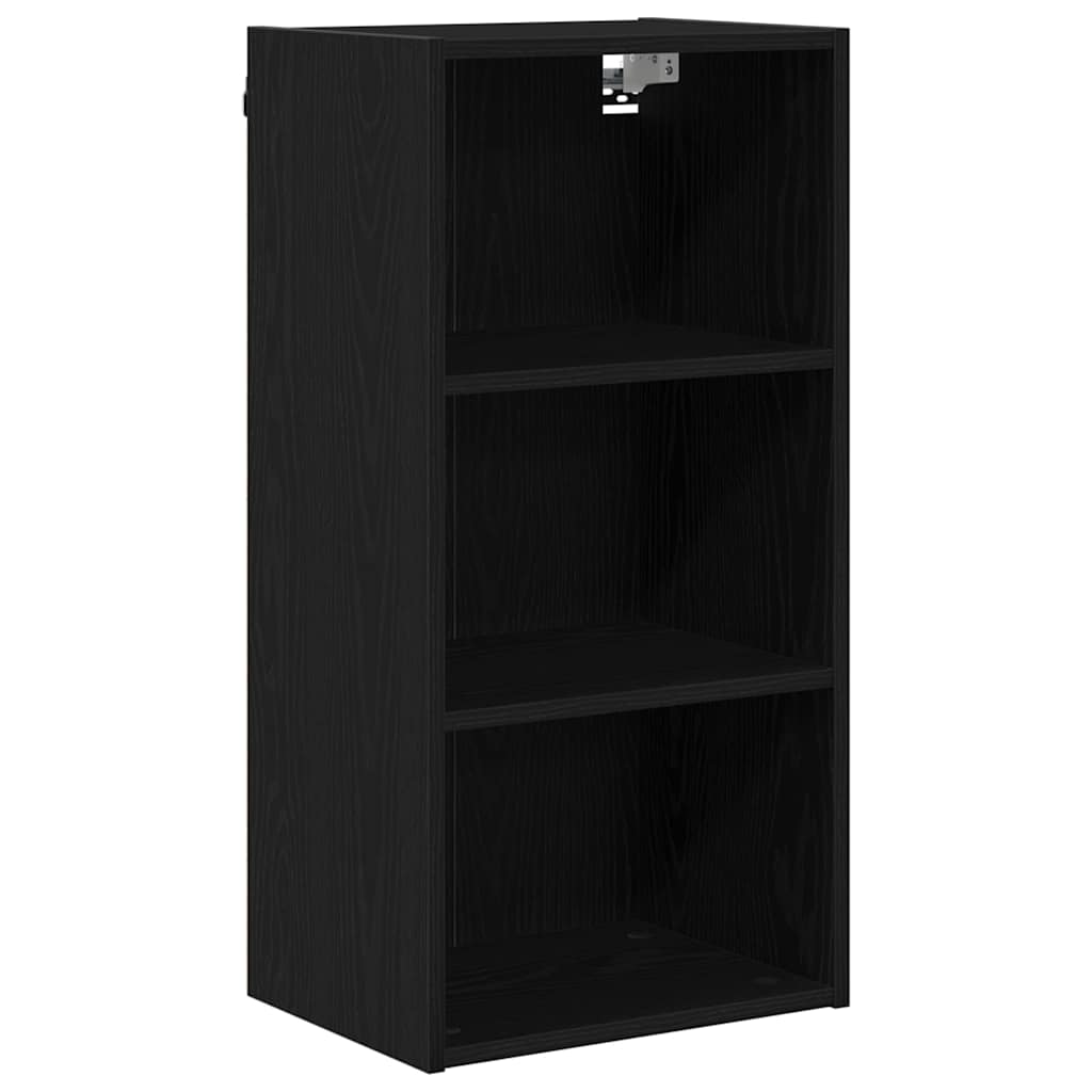 Hängeschrank Schwarz Eichen-Optik 40 x 29,5 x 80 cm
