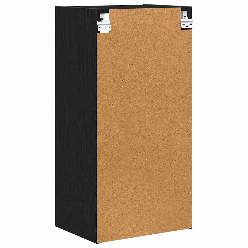 Hängeschrank Schwarz Eichen-Optik 40 x 29,5 x 80 cm
