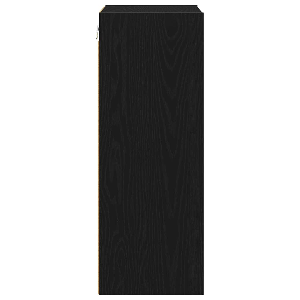 Hängeschrank Schwarz Eichen-Optik 40 x 29,5 x 80 cm