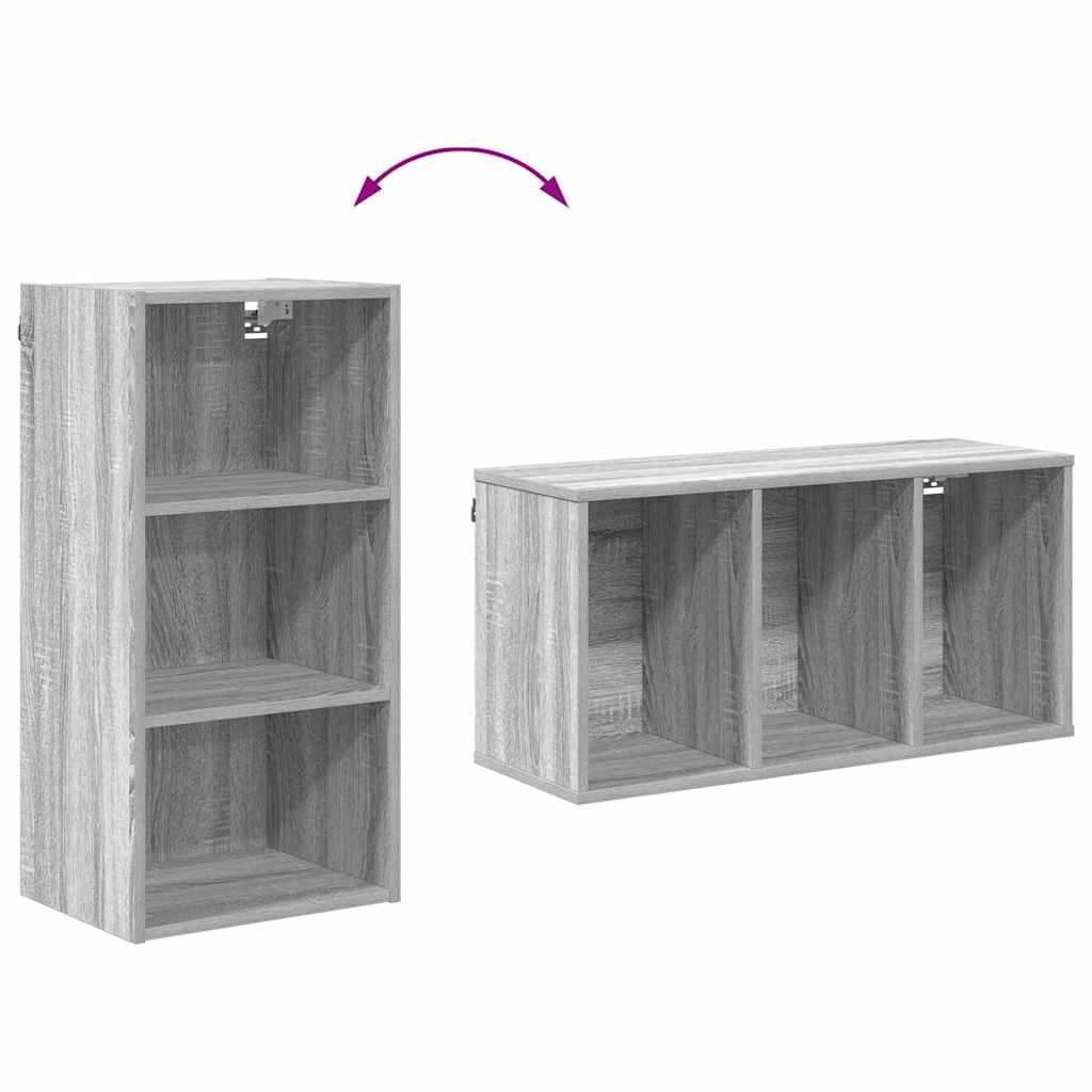 Hängeschrank Sonoma-Grau 40 x 29,5 x 80 cm Holzwerkstoff
