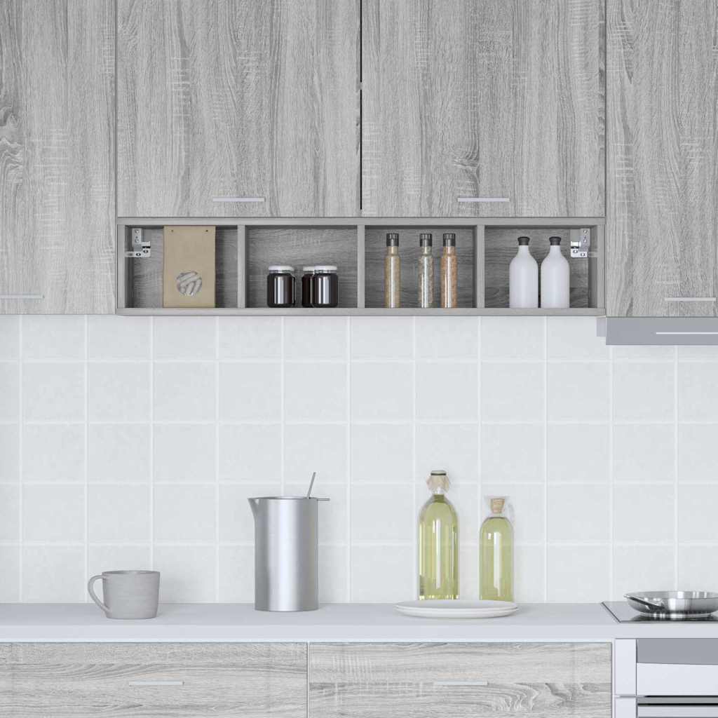 Hängeschrank mit Regal Riga Graues Sonoma 20 x 29,5 x 100 cm