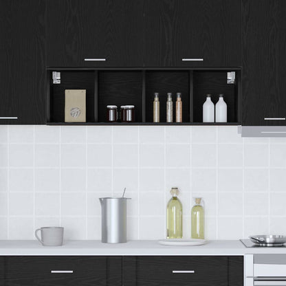 Hängeschrank Schwarz Eichen-Optik 30 x 29,5 x 100 cm
