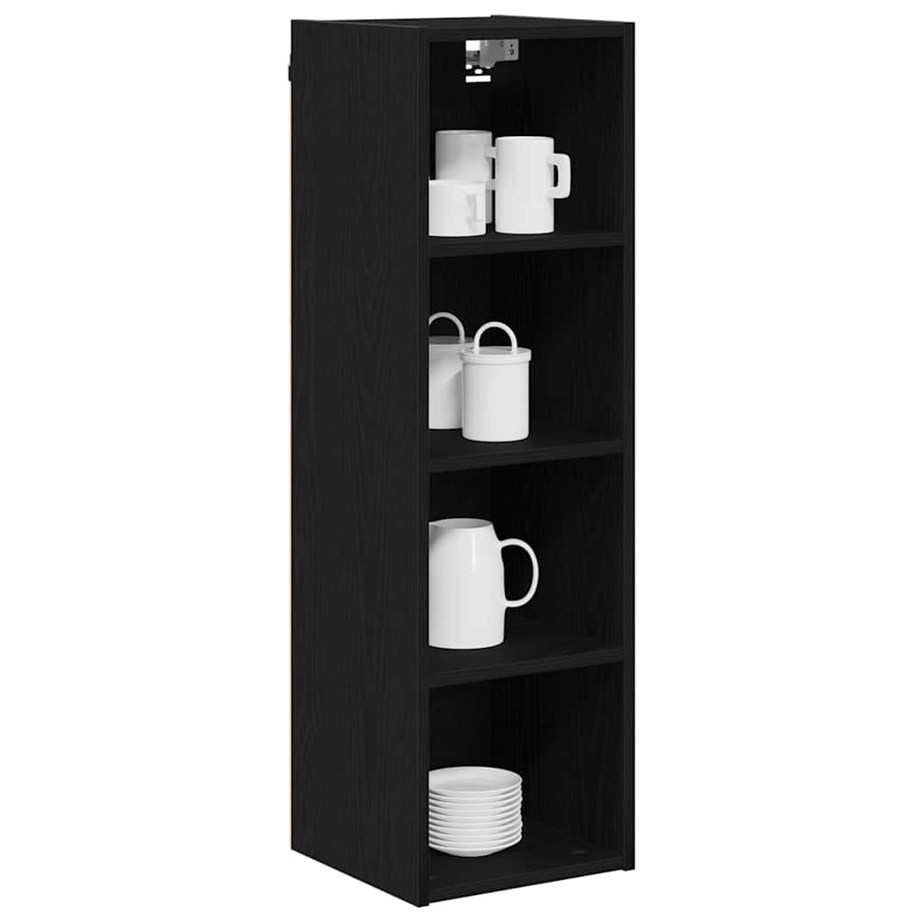 Hängeschrank Schwarz Eichen-Optik 30 x 29,5 x 100 cm
