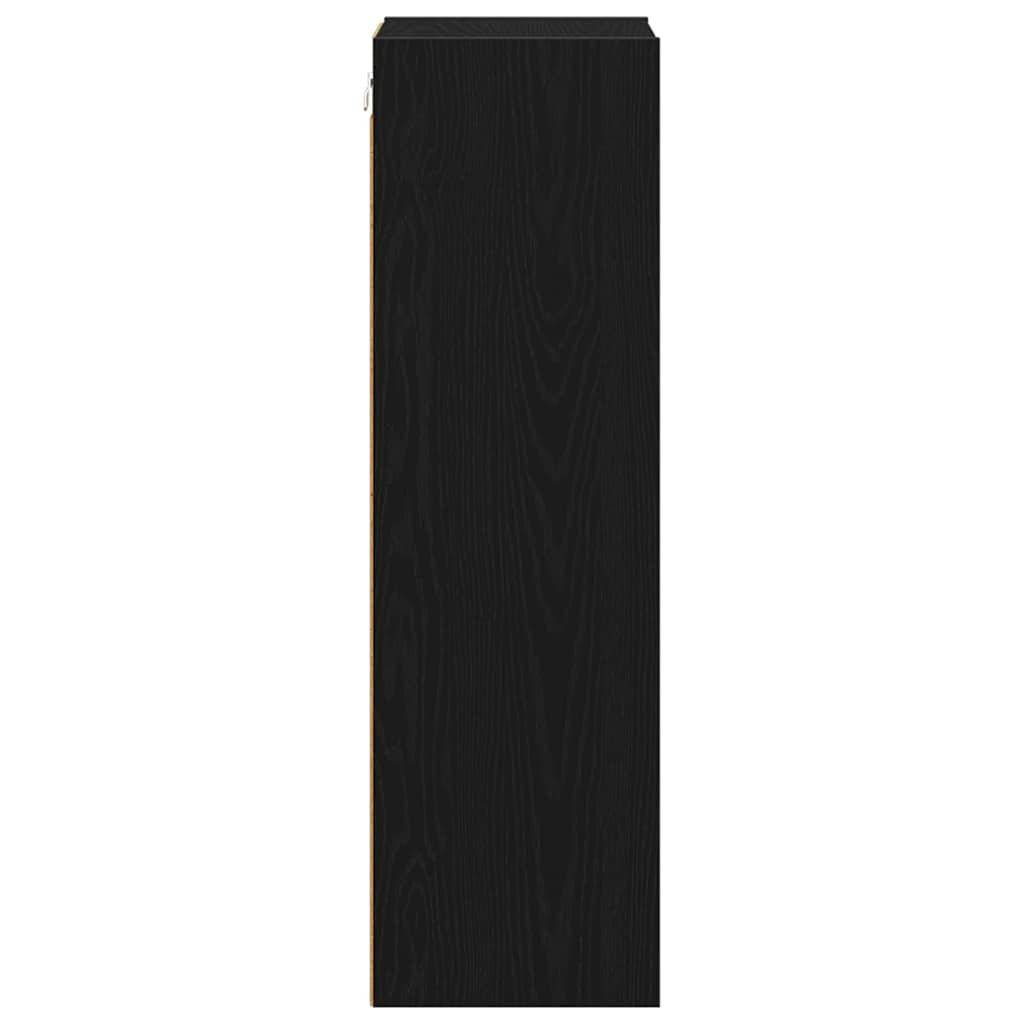 Hängeschrank Schwarz Eichen-Optik 30 x 29,5 x 100 cm
