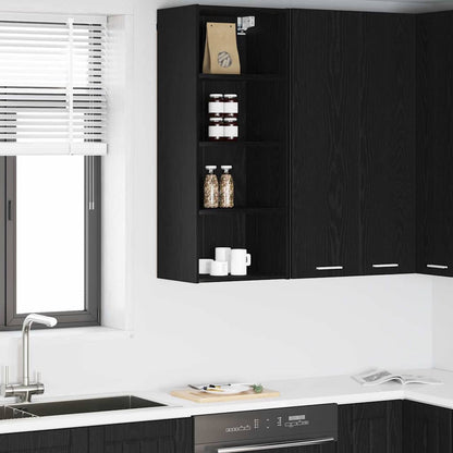 Hängeschrank Schwarz Eichen-Optik 40 x 29,5 x 100 cm
