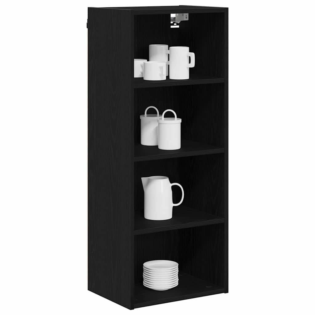 Hängeschrank Schwarz Eichen-Optik 40 x 29,5 x 100 cm