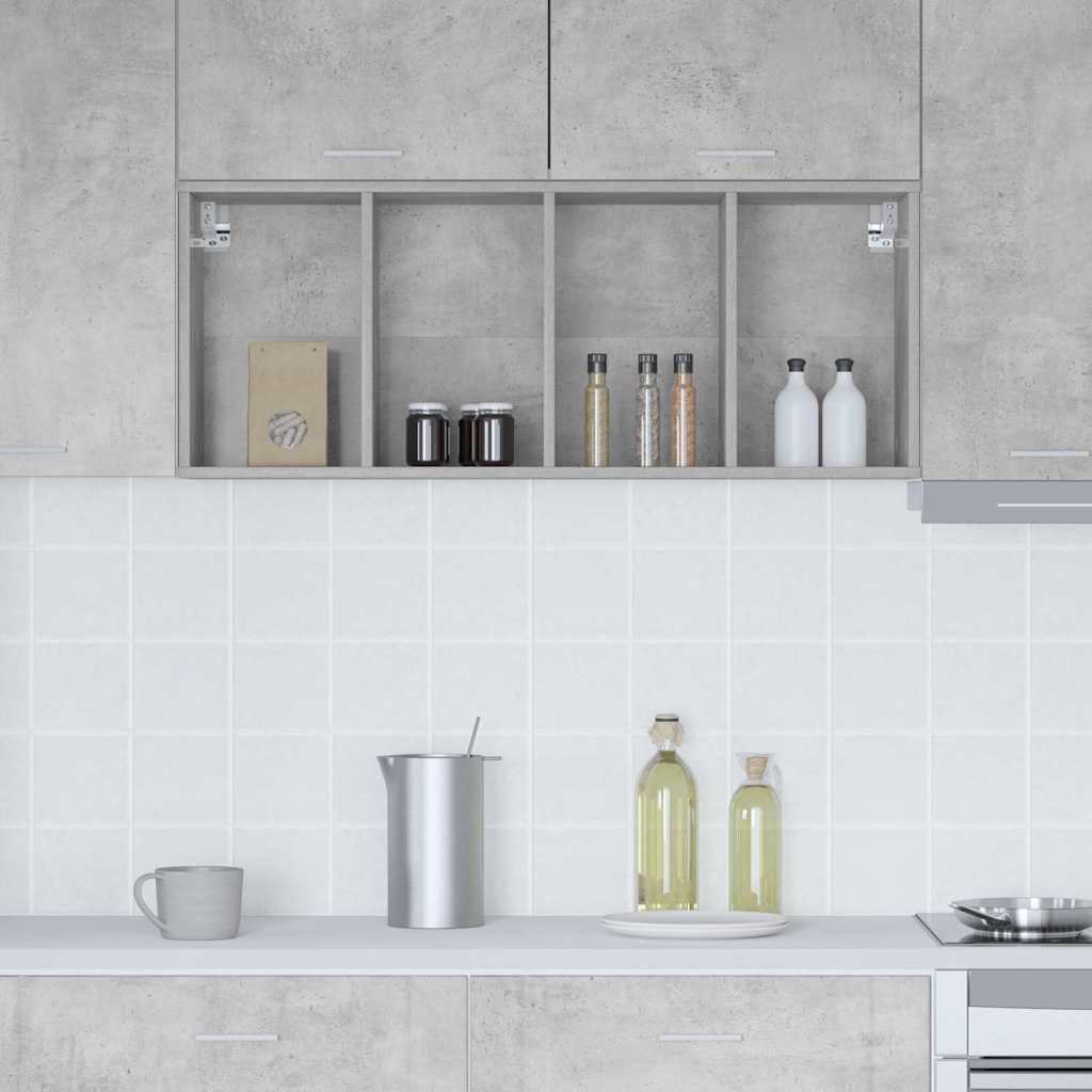 Hängeschrank Betongrau 40 x 29,5 x 100 cm Holzwerkstoff