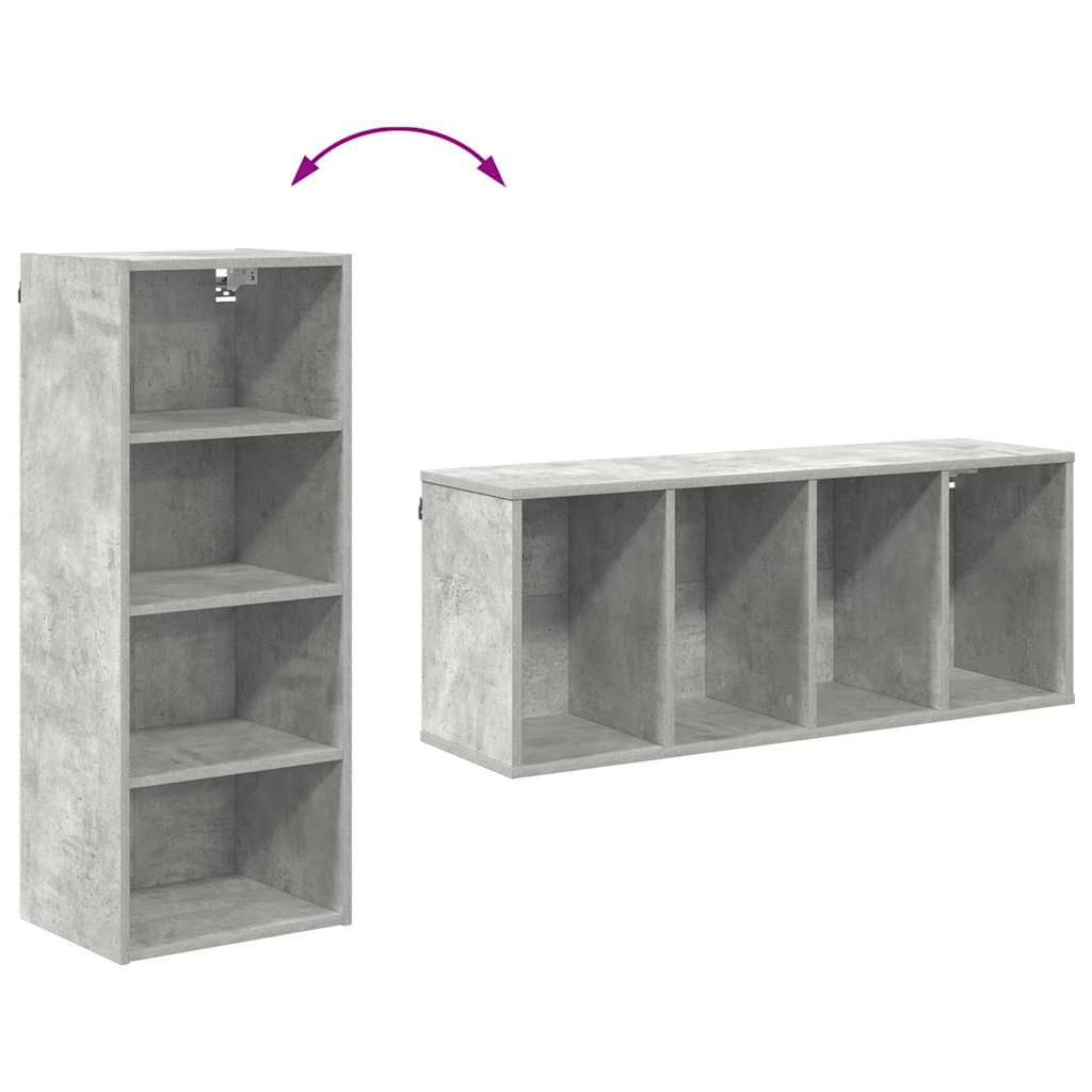 Hängeschrank Betongrau 40 x 29,5 x 100 cm Holzwerkstoff