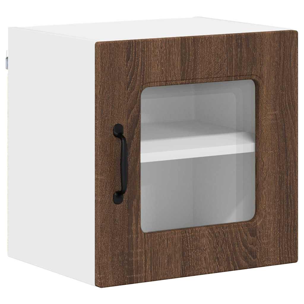 Küchenhängeschrank mit Regal Braun Eichen-Optik 40 x 31 x 40 cm