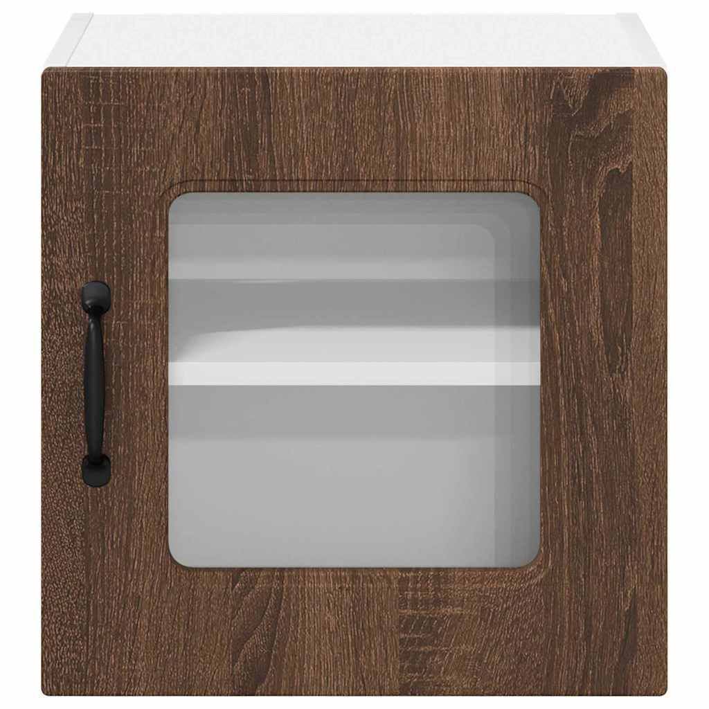 Küchenhängeschrank mit Regal Braun Eichen-Optik 40 x 31 x 40 cm