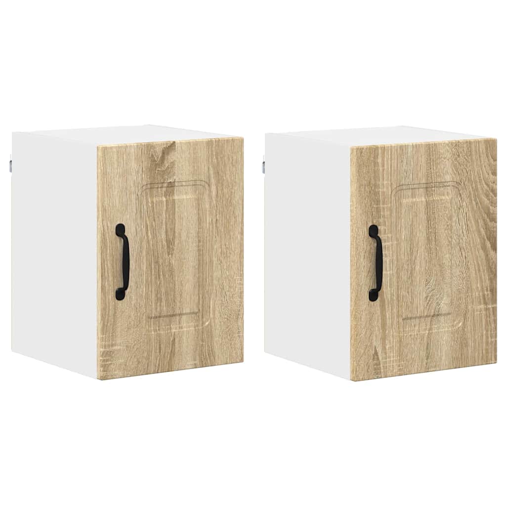 Küchenhängeschrank mit Regal 2 pcs Sonoma-Eiche 30 x 31 x 40 cm