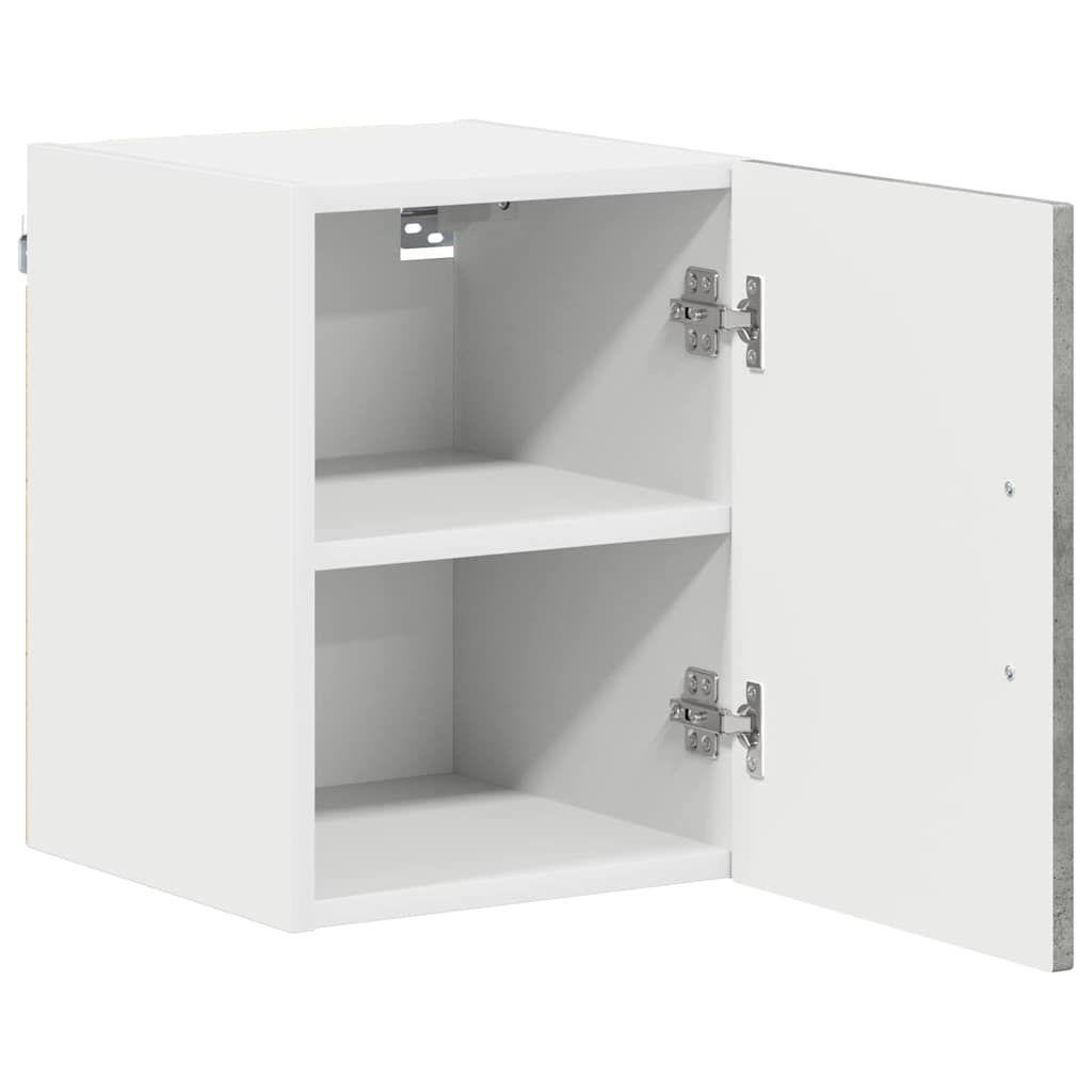 Küchenhängeschrank mit Regal 2 pcs Beton Grau 30 x 31 x 40 cm